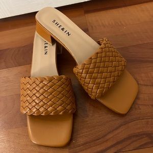 SHEIN Braided Strap Chunky Heeled Mules | NEW